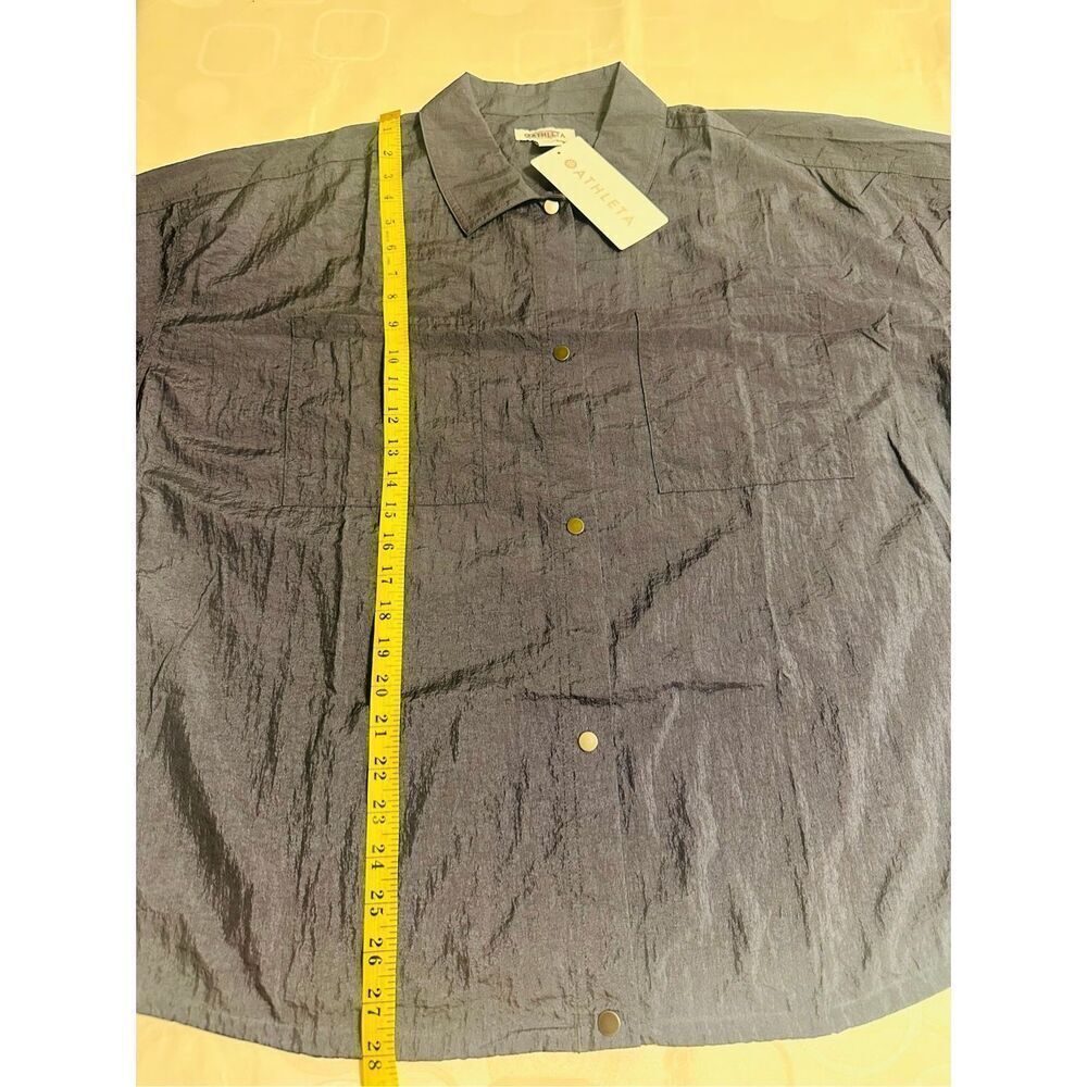 Athleta Women's Sheen Gray lightweight nylon Wind, Rain  Jacket Shirt Sz M, NWT - Picture 10 of 12